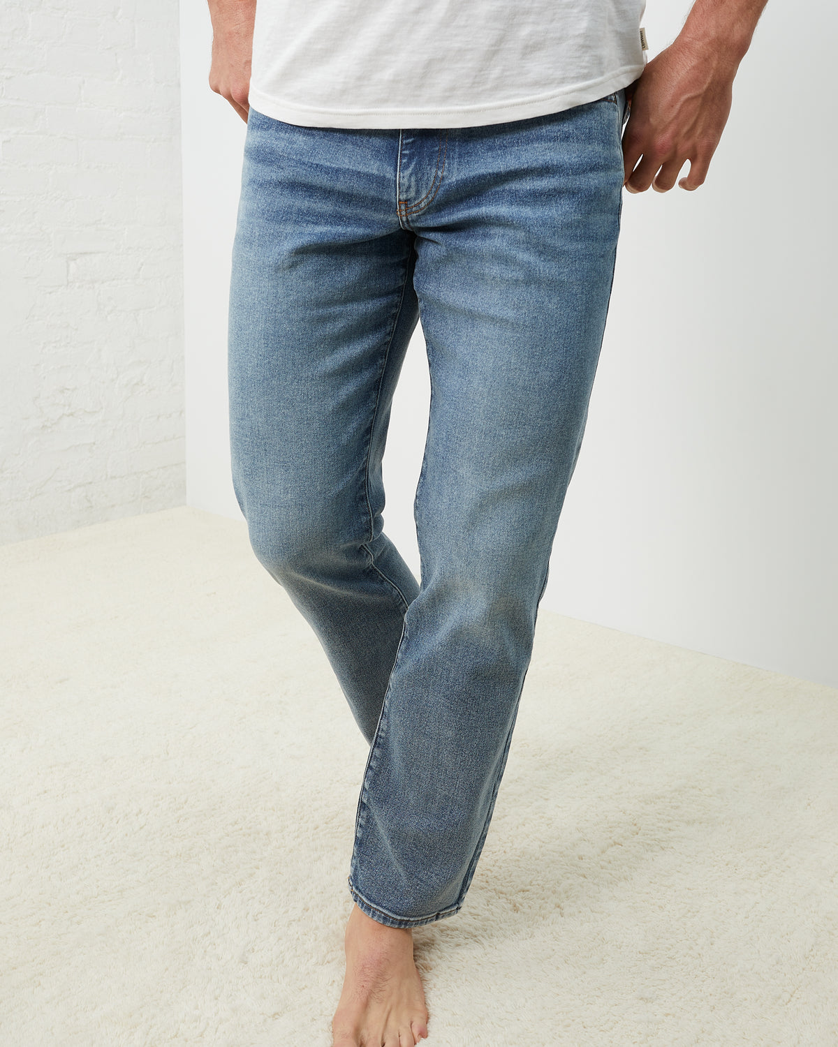 Men's Vintage Style Straight Legged Denim Pants at UpWest